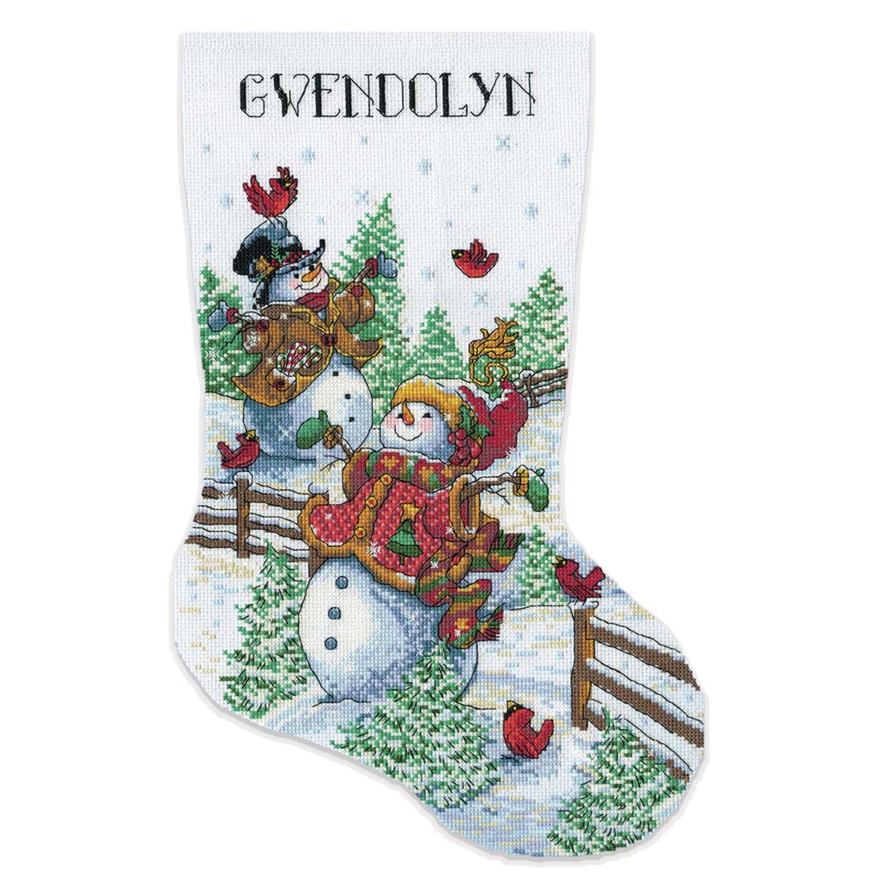 Design Works Frolicking Snowman Stocking Counted Cross-Stitch Kit
